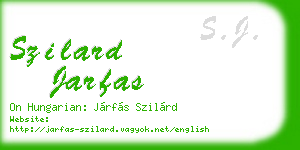 szilard jarfas business card