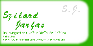 szilard jarfas business card